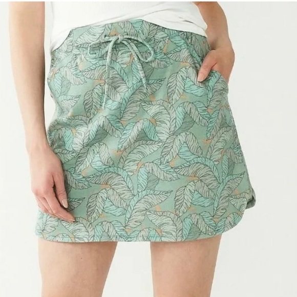 Nine West Dresses & Skirts - 3/15 Like new Nine West terry drawstring skirt tropical palm print swim coverup